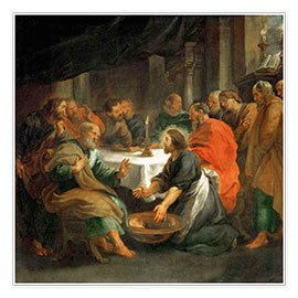 Plakat  Umywanie stóp - Peter Paul Rubens