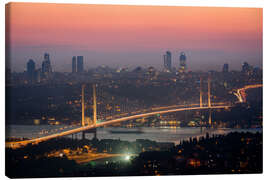 Obraz na płótnie  Bosporus-Bridge at Night (Istanbul / Turkey) - gn fotografie