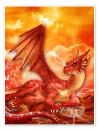 Plakat  Red Power Dragon - Dolphins DreamDesign