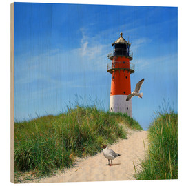 Obraz na drewnie  On lighthouse at the dike - Monika Jüngling