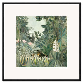 Plakat artystyczny premium w ramie  Dżungla równikowa - Henri Rousseau