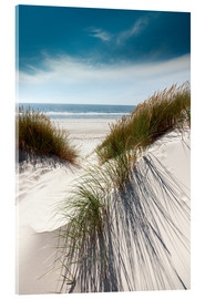 Obraz na szkle akrylowym  Dunes with fine beach grass - Reiner Würz