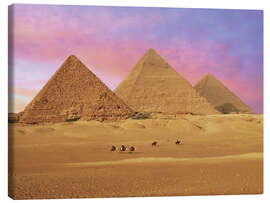 Obraz na płótnie  Pyramids at sunset - Miva Stock