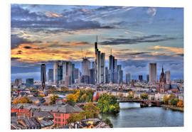 Obraz na PCV  Frankfurt skyline in the evening light - HDR - HADYPHOTO