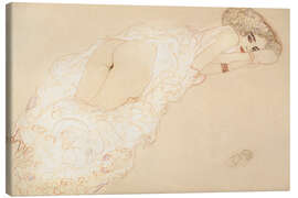 Obraz na płótnie  Akt kobiecy - leżąca na brzuchu - Gustav Klimt