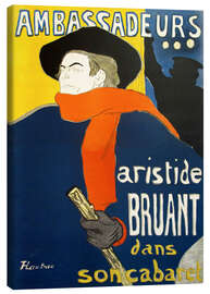 Obraz na płótnie  Ambassadeurs, Aristide Bruant - Henri de Toulouse-Lautrec