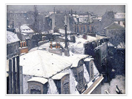 Plakat  Rooftops in the snow - Gustave Caillebotte