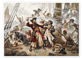 Plakat The Capture of the Pirate Blackbeard