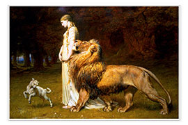 Plakat  Una and the Lion, from Spenser's Faerie Queene - Briton Riviere