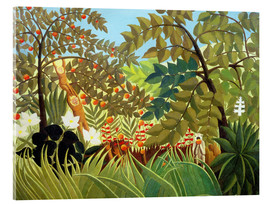 Obraz na szkle akrylowym  Exotic landscape - Henri Rousseau