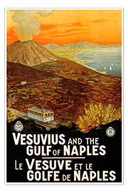 Plakat  Italy - Vesuvius and the Gulf of Naples - Vintage Travel Collection