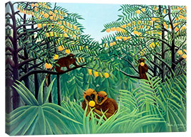 Obraz na płótnie  Małpy w dżungli - Henri Rousseau