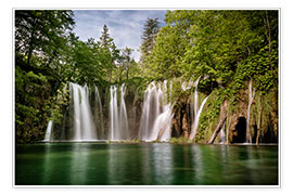 Plakat  Paradise Waterfall in Plitvice - Andreas Wonisch