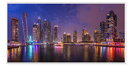 Plakat Dubai Marina Skyline