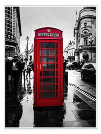 Plakat Red telephone booth in London
