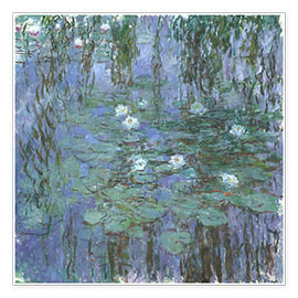Plakat  Blue Water Lilies - Claude Monet
