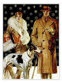 Plakat Couple with Greyhound