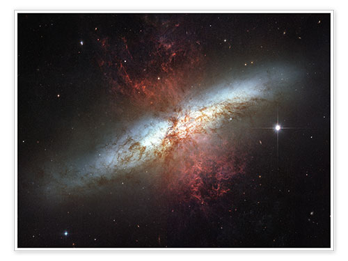 Plakat Starburst galaxy, Messier 82