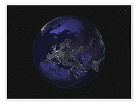 Plakat Earth at night - Europe