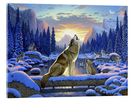 Obraz na szkle akrylowym  Wolf learns the howling - Chris Hiett