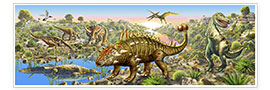 Plakat Dinosaur panorama