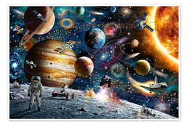 Plakat  Lot w kosmos - Adrian Chesterman