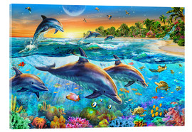 Obraz na szkle akrylowym  Dolphin bay - Adrian Chesterman