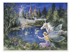 Plakat  Fairies visit the Unicorn - Mimi Jobe