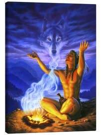 Obraz na płótnie  Indian wolf spirit - Andrew Farley