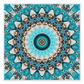 Plakat  Mandala precious stone turquoise - Christine Bässler