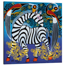 Obraz na aluminium  Zebra with herons - Noel