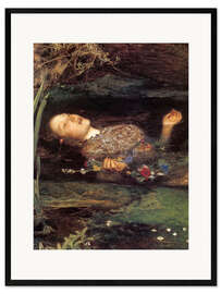 Plakat artystyczny premium w ramie  Ophelia, detail - Sir John Everett Millais