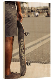 Obraz na drewnie  Skateboard freedom II - coloured - Christian Seidenberg