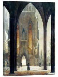 Obraz na płótnie  Cathedral in Winter - Ernst Ferdinand Oehme