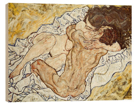 Obraz na drewnie  The Embrace - Egon Schiele