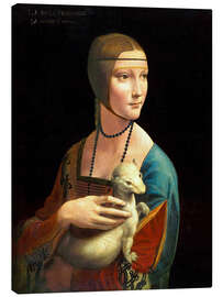 Obraz na płótnie  Dama z gronostajem - Leonardo da Vinci