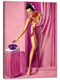 Obraz na płótnie  Brunette in Shower - Al Buell