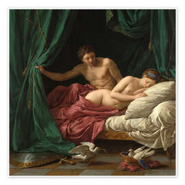 Plakat  Mars and Venus an allegory of Peace - Louis Jean Francois Lagrenee