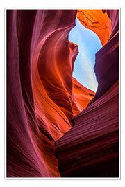 Plakat Sandstone Formations at Lower Antelope Canyon
