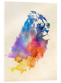 Obraz na szkle akrylowym  Colorful lion - Robert Farkas
