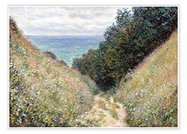 Plakat  Road at La Cavée, Pourville - Claude Monet