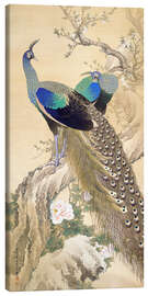 Obraz na płótnie  Two peacocks in spring - Imao Keinen