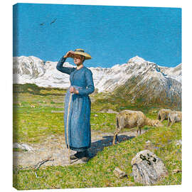 Obraz na płótnie  Lunch in the Alps - Giovanni Segantini
