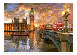 Plakat  Westminster sunset - Dominic Davison