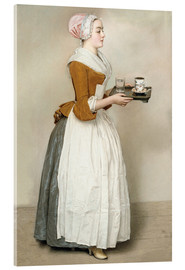Obraz na szkle akrylowym  Dziewczyna z czekoladą - Jean Etienne Liotard