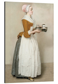Obraz na aluminium  Dziewczyna z czekoladą - Jean Etienne Liotard