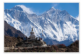 Plakat Tenzing Norgye Stupa & Mount Everest