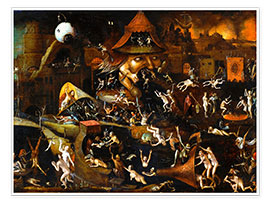 Plakat  Wstrząsające piekło - Hieronymus Bosch