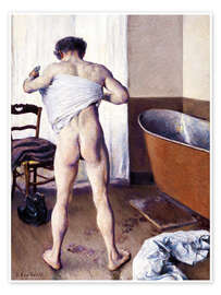 Plakat  Man in the bathroom - Gustave Caillebotte