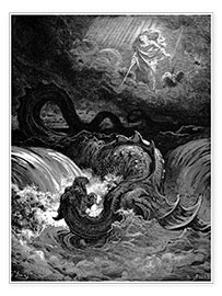 Plakat  Marduk slaying Tiamat - Gustave Doré